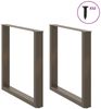 vidaXL Esstischbeine U-Form 2 Stk. Naturstahl 90x(72-73) cm Stahl 4013195 Bild 3
