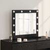 vidaXL Waschtischspiegel Schwarz Eichen-Optik 60 x 55 x 18 cm 868286 Bild 1
