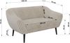 Polstersofa PIRS 2 Skandinavisches Sofa 2-Sitzer, Sofa mit Wellenfederung, Breite 140 cm, schwarze Füße Hoher Sitzkomfort - Beige Cord Bild 5