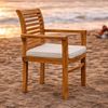 2tlg. Set Teak Armlehnstuhl LETAK Natural Gartenstuhl Stuhl Holzstuhl Bild 5
