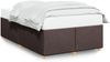 vidaXL Bettgestell ohne Matratze Dunkelbraun 120x200 cm Stoff 3284725 Bild 2