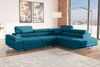 Stylefy Marokko Ecksofa Türkis Velours KRONOS Rechts Bild 2