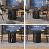 Ausziehbarer Esstisch 118/158 x 118 x H 76,8 cm, MDF in Schwarz, mit Stauraum Bild 3