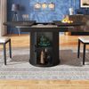 Ausziehbarer Esstisch 118/158 x 118 x H 76,8 cm, MDF in Schwarz, mit Stauraum Bild 2