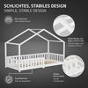 ML-DESIGN Spielbett Hausbett Kinderbett inkl. Lattenrost & Rausfallschutz Kinder Bodenbett, Abenteuerbett 90x200 cm Haus Bett Himmelbett Kiefer Jugendbett Weiß Bild 3