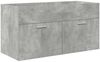 vidaXL Waschbeckenunterschrank mit Einbaubecken Wasserhahn Betongrau 3324891 Bild 5