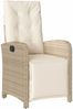vidaXL 3-tlg. Bistro-Set mit Kissen Beige Poly Rattan 365204 Bild 4