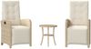 vidaXL 3-tlg. Bistro-Set mit Kissen Beige Poly Rattan 365204 Bild 2