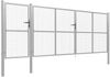 vidaXL Gartentor aus Stahl 500 x 150 cm Silber 144355 Bild 2