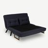 2-Sitzer-Schlafsofa, 'Sando ', 78 x 78 x 133, Schwarz Bild 3