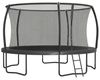 SONGMICS Trampolin Ø 427 cm, Gartentrampolin mit Sicherheitsnetz, 180 cm hohe Stangen, Randabdeckung, Leiter, schwarz Bild 2