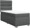 vidaXL Boxspringbett mit Matratze Dunkelgrau 90x200 cm Stoff 3292679 Bild 3