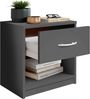 Stella Trading PEPE Nachttisch Graphit - Schlichter Nachtschrank mit einer Schublade passend zu jedem Bett & Schlafzimmer - 39 x 41 x 28 cm (B/H/T) Bild 4