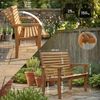 CLP Teakbank Nicosia mit Liegefunktion Teakholz wetterfest robust pflegeleicht,teak 120 cm Bild 2