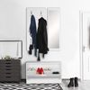 Wohnling Wand-Garderobe JANA mit Spiegel & Schuhschrank, Spanplatte weiß Bild 3