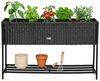 Polyrattan Hochbeet Blumenbeet 100x30x70 cm Kräuterbeet Gemüsebeet Schwarz Bild 3