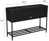 Polyrattan Hochbeet Blumenbeet 100x30x70 cm Kräuterbeet Gemüsebeet Schwarz Bild 2