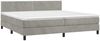 vidaXL Boxspringbett mit Matratze Hellgrau 200x200 cm Samt, Härtegrad: H2 [3141263] Bild 3