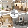 Armlose Bürostühle, Lesesessel mit breiten Polstern Wohnstühle zum Sitzen mit gekreuzten Beinen Wippfunktion höhenverstellbar 360° drehbar, Stoff, Schwarz Bild 4