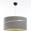 BPS Koncept 01A-014-40 Hängeleuchte SWING Velourss auf PVC-Basis grau, gold 1xE27 60W H:102 Ø40cm dimmbar Bild 2