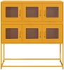 vidaXL Sideboard Senfgelb 100,5x39x107 cm Kaltgewalzter Stahl 853425 Bild 5