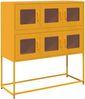 vidaXL Sideboard Senfgelb 100,5x39x107 cm Kaltgewalzter Stahl 853425 Bild 2