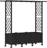 vidaXL Hochbeet mit Rankgitter und Dach Schwarz 162,5 x 40 x 142 cm PP 3423117 Bild 2