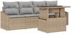 vidaXL Garten-Sofa-Set mit Kissen 5 pcs Beige und Hellgrau Poly-Rattan 3348906 Bild 2