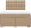 vidaXL Boxspringbett Matratze Cappuccino-Braun 140x200cm Kunstleder 3290727 Bild 4