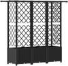 vidaXL Hochbeet mit Rankgitter und Dach Schwarz 163,5 x 40 x 136 cm PP 42032549 Bild 5