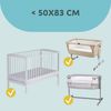 Spannbettlaken Kinderwagen Baby Spannbetttücher 3er Set: 90x55 cm - 2X Bettlaken + 1x wasserdichter Matratzenschoner - Babybett Zubehör für Kinderbett Beistellbett Stubenwagen Bild 2