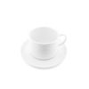 Elegante Kaffeetassen-Set mit Untertasse in Weiß aus Porzellan 220 ml 12-teilig Bild 2