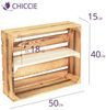 CHICCIE 5 Set Holzregal Schmalhanz - Hell Geflammt Weiß 1x Langes Regal Bild 5