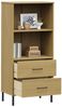 vidaXL Bücherregal OSLO 2 Schubladen Braun 60x35x128,5 cm Massivholz 351009 Bild 3