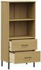 vidaXL Bücherregal OSLO 2 Schubladen Braun 60x35x128,5 cm Massivholz 351009 Bild 5