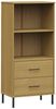 vidaXL Bücherregal OSLO 2 Schubladen Braun 60x35x128,5 cm Massivholz 351009 Bild 2