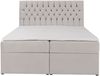 Selsey 'Daissy' Boxbett 140×200 mit Matratze und Topper, Samt, Hellbeige Bild 5