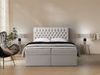 Selsey 'Daissy' Boxbett 140×200 mit Matratze und Topper, Samt, Hellbeige Bild 2