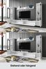 Home affaire Wohnwand VERA II, Vitrinen Türanschlag wechselbar, (Komplett-Set, 4-St), Mediawand 260 cm, Vitrine mit Verglasung, stehend und hängend Bild 3