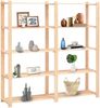 vidaXL Lagerregale 5 Böden 3 Stk. 170x38x170cm Massivholz Kiefer 500kg 3051110 Bild 2