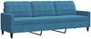 vidaXL 3-tlg. Sofagarnitur mit Kissen Blau Samt 3278490 Bild 4