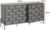 Sideboard HWC-M44, Kommode Schrank Anrichte, 3D-Flecht-Design Push-to-open Türen 152x80x40cm, braun Bild 3
