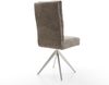 Esszimmerstuhl Pela-Flex Mikrofaser Taupe Vintage Kreuzgestell kantig Edelstahl Taschenfederkern Bild 5