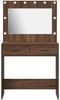 vidaXL Schminktisch mit Speicher Braun Eichen-Optik 78,5 x 41 x 135 cm 865034 Bild 5
