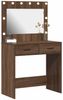 vidaXL Schminktisch mit Speicher Braun Eichen-Optik 78,5 x 41 x 135 cm 865034 Bild 3