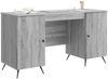 vidaXL Schreibtisch Graues Sonoma 142,5 x 50 x 75 cm Holzwerkstoff 3414636 Bild 3