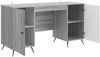 vidaXL Schreibtisch Graues Sonoma 142,5 x 50 x 75 cm Holzwerkstoff 3414636 Bild 4