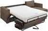 Vente-unique - LORETO Sofa SamtStoff Braun - B 223 cm152 cm x H 90 cm x L 298 cm Bild 4