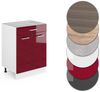 Küchenunterschrank R-Line Rot Hochglanz 60 cm mit Schublade, AP Eiche Vicco Bild 5