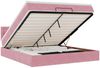 vidaXL Ottomane Bett mit Matratze & LEDs Rosa 180x200 cm Samt 3312787 Bild 2
